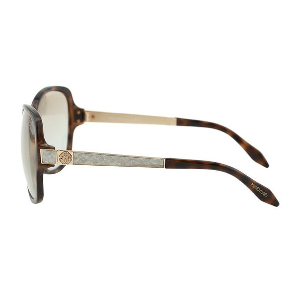 New Roberto Cavalli Women Oversized Havana Brown Snake Sunglasses RC649S-52L - Picture 5 of 8